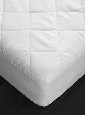 Vesta Home Single Quilted Mattress Cover Fitted Μινέρβα White 90x200cm