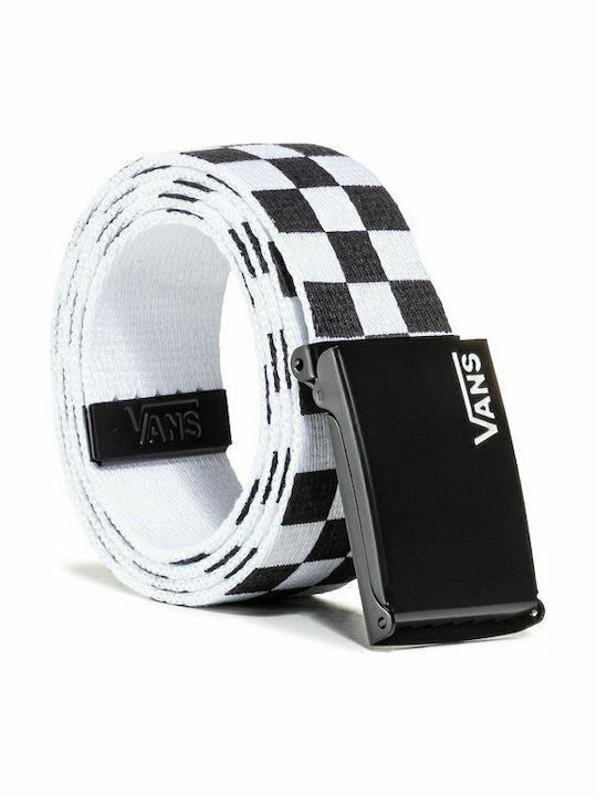 Deppster II Web Wide Men's Belt from Artificial Leather White / Black