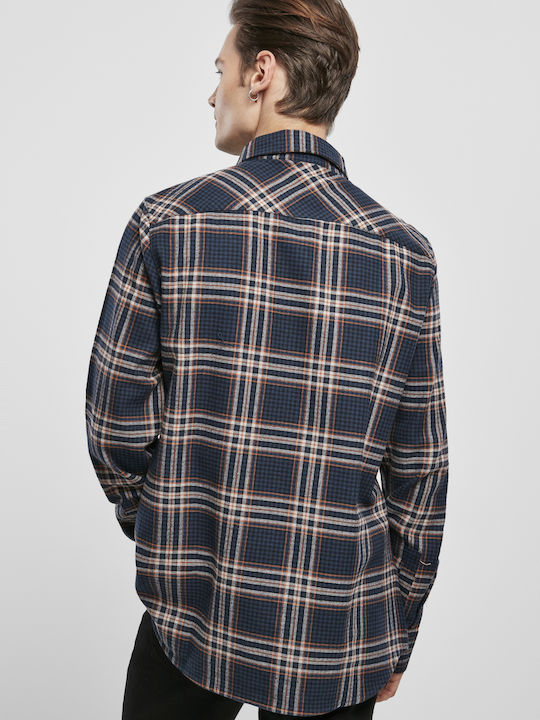 Urban Classics TB3807 Men's Shirt Long Sleeve Flannel Checked Multicolour