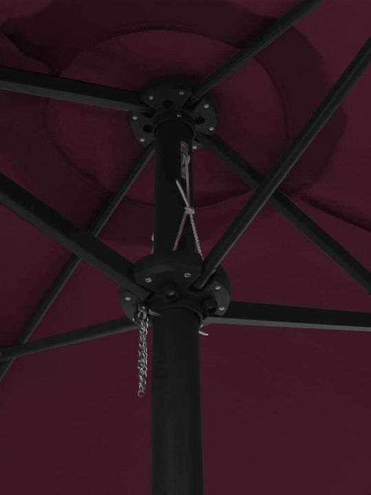 Umbrella Floor Square Aluminum Burgundy with Base 4.6x2.7m 44871