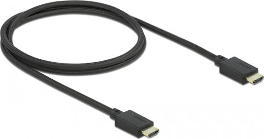 DeLock HDMI 2.1 Ultra High Speed 48Gbps 4K 120Hz HDR VRR Cable HDMI Male - HDMI Male 1m Black