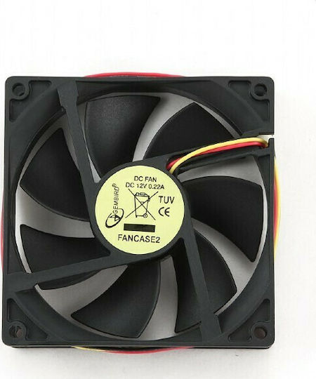 Gembird Fan Case 2 Case Fan 90mm (4200rpm / 8.37cfm) Χωρίς Led Φωτισμό και Σύνδεση 3-Pin