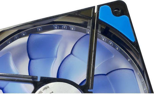 Inter-Tech L-12025 Case Fan (1200rpm / 34.99cfm) With Blue Lighting And Connection 3-Pin / 4-Pin Molex Blue