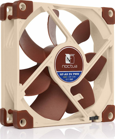 Noctua NF-A9 5V Case Fan 92mm (2000rpm / 46.4cfm) Without LEDs Lighting and Connection 4-Pin PWM Brown