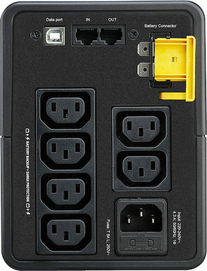 APC Back-UPS 950VA AVR (IEC) Line-Interactive 520W με 6 IEC Πρίζες