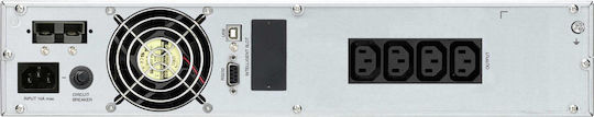 Powerwalker VFI 2000 CRM LCD UPS 2000VA 1600W с 4 IEC Гнезда