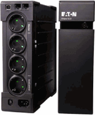 Eaton Ellipse ECO 650 DIN UPS Line-Interactive 650VA 400W με 4 Schuko Πρίζες