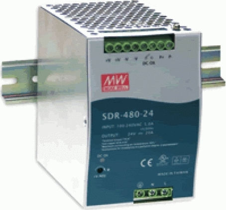 Mean Well Τροφοδοτικό Ράγας SDR480-48 με Έξοδο 48V και Ισχύ 480W 10A