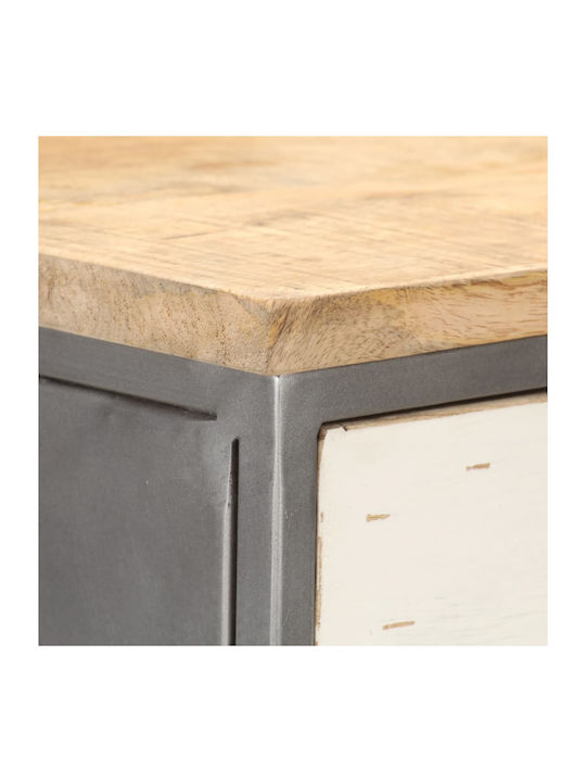 Drawers Storage Made of Metal & Wood with 5 Drawers Grey L45xW30xH105cm