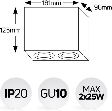 Geyer Einzel Spot mit Fassung GU10 in Weiß Farbe