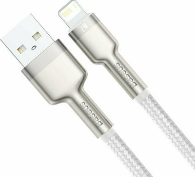 Baseus Cafule Series Geflochten USB-A zu Lightning Kabel Weiß 2m (CALJK-B02)