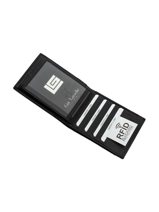 Guy Laroche 22300 Δερμάτινο Ανδρικό Πορτοφόλι με RFID Μαύρο
