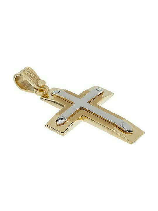 Triantos Herren Gold Kreuz 14K