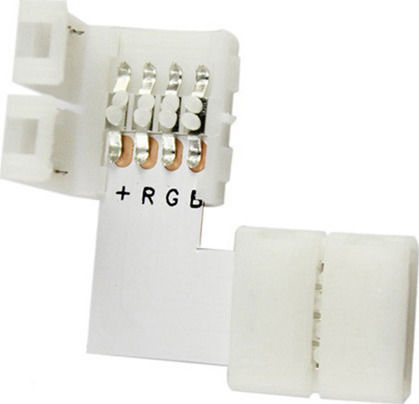 Optonica Γωνιακό Connector για Ταινίες LED RGB AC6621