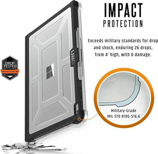 UAG Plasma Flip Cover Ανθεκτική Ασημί (Microsoft Surface Book 2)