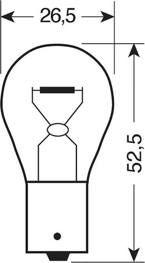 Osram Lamps Car Original Line P21W-BA15S-1156 12V 21W 1pcs