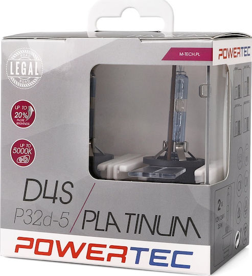 M-Tech Лампи Автомобила & Мотоциклета Powertec Platinum D4S Ксенон 5000К Хладно бяло 12V 35W 2бр