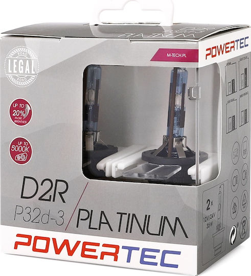 M-Tech Lămpi Autoturismului & Motocicletei Powertec Platinum D2R Xenon 5000K Alb rece 12V 35W 2buc