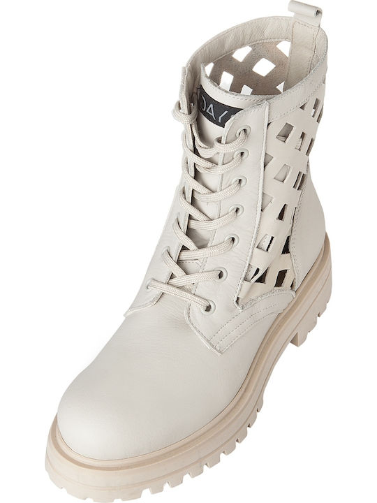 Leather Women's Ankle Boots White