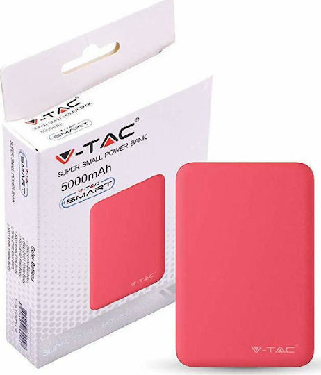V-TAC VT-3503 Power Bank 5000mAh с 2 USB-A порта Червен