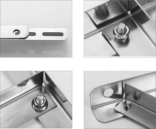 TOOL-0067 Επιτοίχιες Βάσεις Κλιματιστικού 41x46cm Inox 2τμχ