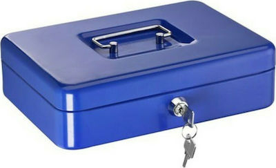 Alco Cash Box with Lock Blue 842-BL