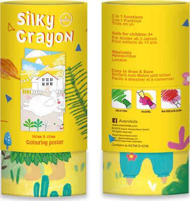 Avenir Silky Crayons Lion Set de creioane colorate cu 12 culori 60403