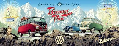 Cross The Alps with VW Puzzle 2D 1000 Pieces