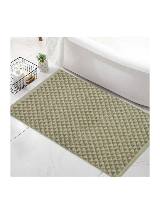 Lino Home Non-Slip Bath Mat Cotton Zank 7300000194 Taupe 50x80εκ.