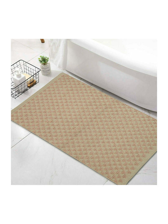 Lino Home Non-Slip Bath Mat Cotton Zank 7300000199 Pink 65x135cm