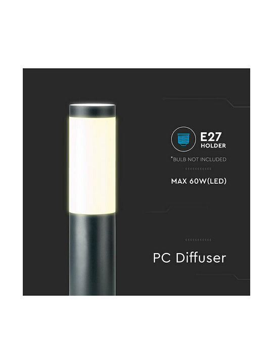 V-TAC Outdoor Floor Lamp Small Post IP44 for E27 Bulb Black