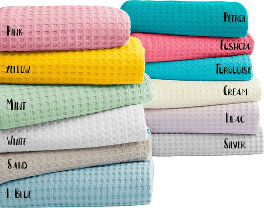 Beauty Home Piqué Decke Einzeln 170x240cm Fuchsie 1990PIMO-fuchsia