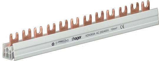 Hager Sammelschiene elektrische Schalttafel 2P 63A 12 Elementenverteiler KDN263A