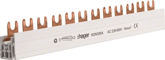 Hager Sammelschiene elektrische Schalttafel Dreipoliger 80A 12 Elemente Splitter KDN380A