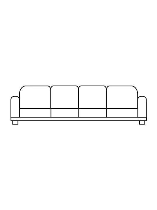 Mc Decor Four Seater sofa Elastic Cover Tunez Πράσινο 220cm