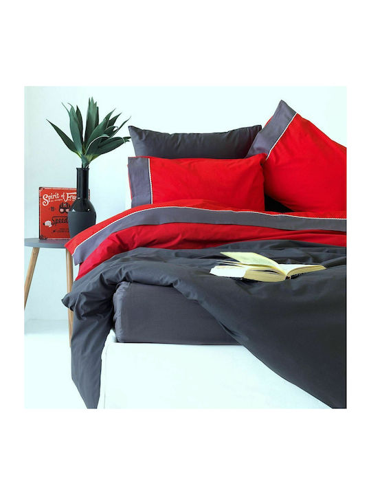 SB Home Simi Tagesdecke Einzelbett Baumwolle Rot 160x240cm