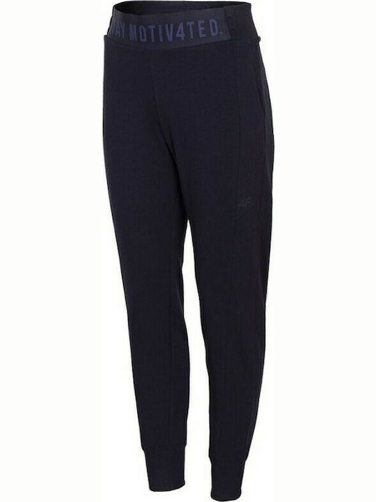 4F Damen-Sweatpants Jogger Marineblau