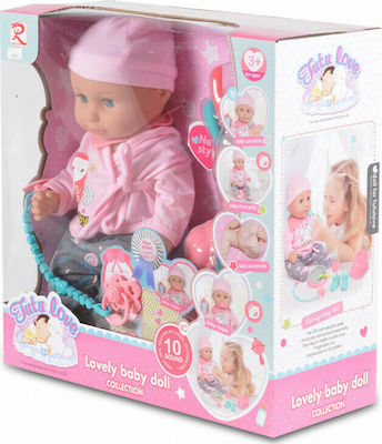 Moni Baby Doll Set Μωρό με Αξεσουάρ Φαγητού for 3+ Years Old 36 cm.