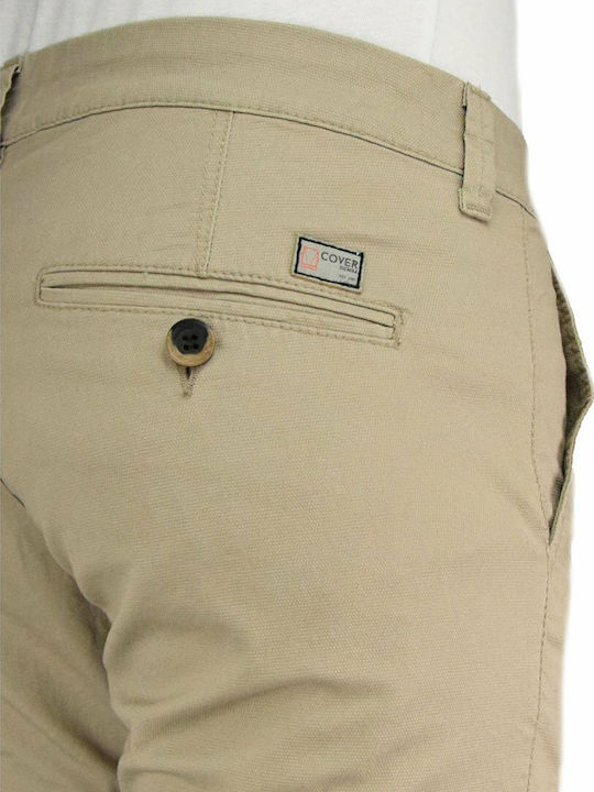 M0073 Trousers Chino Elastic in Skinny Fit Cigar