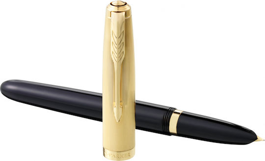 Parker 51 Premium Писалка Medium Черна от Месинг с Черно Мастило