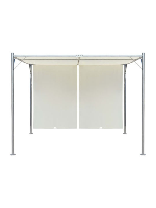 Pergolă De Grădină Din Metal 300x300x225cm Albă 49323 Pergolă De Grădină Din Metal 300x300x225cm Albă 49323