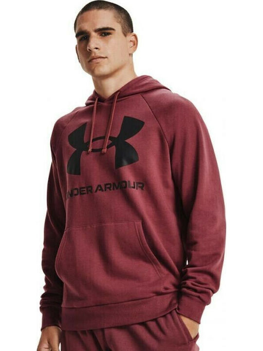 Rival Sweatshirt With Burgundy Hood
