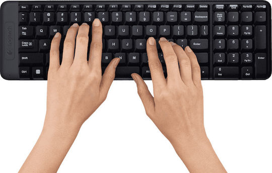 Logitech MK220 Ασύρματο Σετ Πληκτρολόγιο & Ποντίκι Αγγλικό US