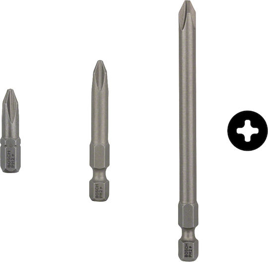 Bosch PH Screwdriver Bit PH2 XH 25mm Set 3 Screwdriver Bits