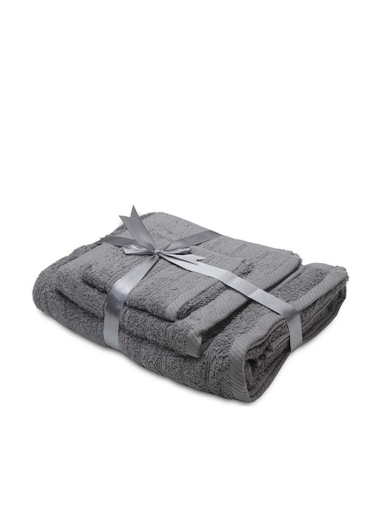 Sunshine 3pc Bath Towel Set Dory 20 Grey Weight 600gr/m²