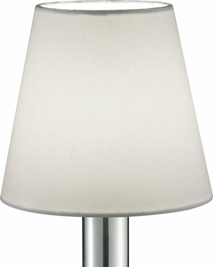 Trio Lighting Mats Metall Tischlampe für Fassung E14 mit Weiß Schirm und Silber Basis Trio Lighting Mats Metall Tischlampe für Fassung E14 mit Weiß Schirm und Silber Basis