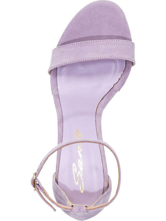 Suede Sandalen Lila