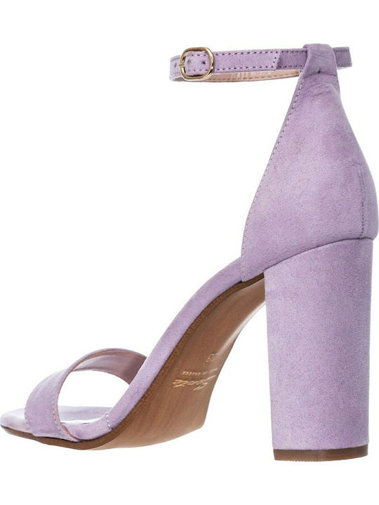 Suede Sandalen Lila
