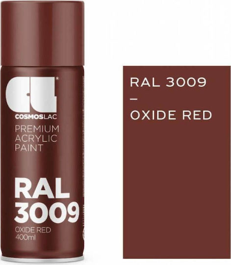 Cosmos Lac Spray Vopsea Premium Acrylic Oxide Red RAL 3009 400ml