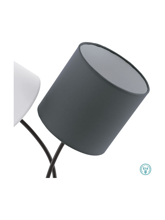 Eglo Metal Table Lamp for Socket E14 with Shade and Black Base